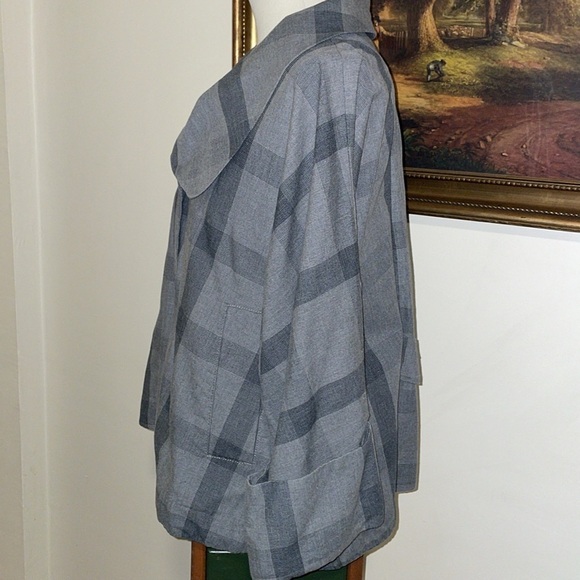 a.n.a A New Approach button down 3/4 sleeve jacket.  Size XL.  100% Cotton - Picture 4 of 12